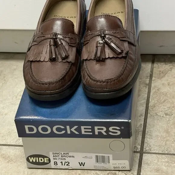 Dockers Sinclair Antique Brown men’s 8.5 Wide - Picture 2 of 11
